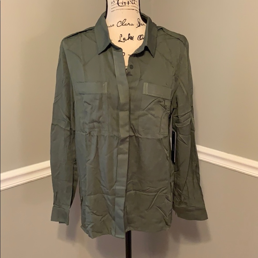 Olive button up